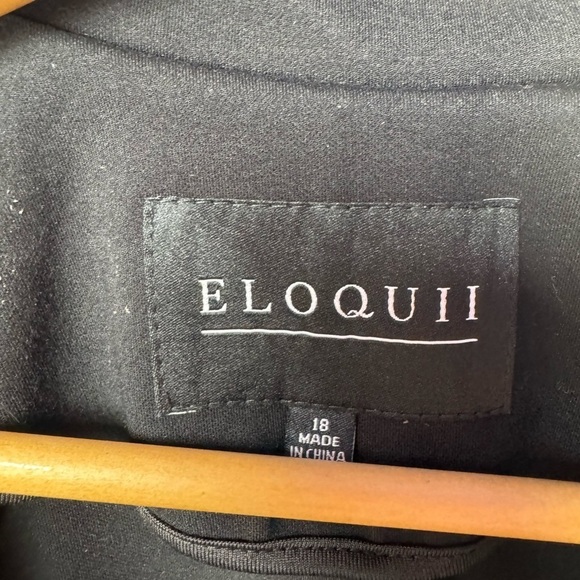 Eloquii Double Breasted Ponte Blazer in Black Size 18 - Picture 2 of 4